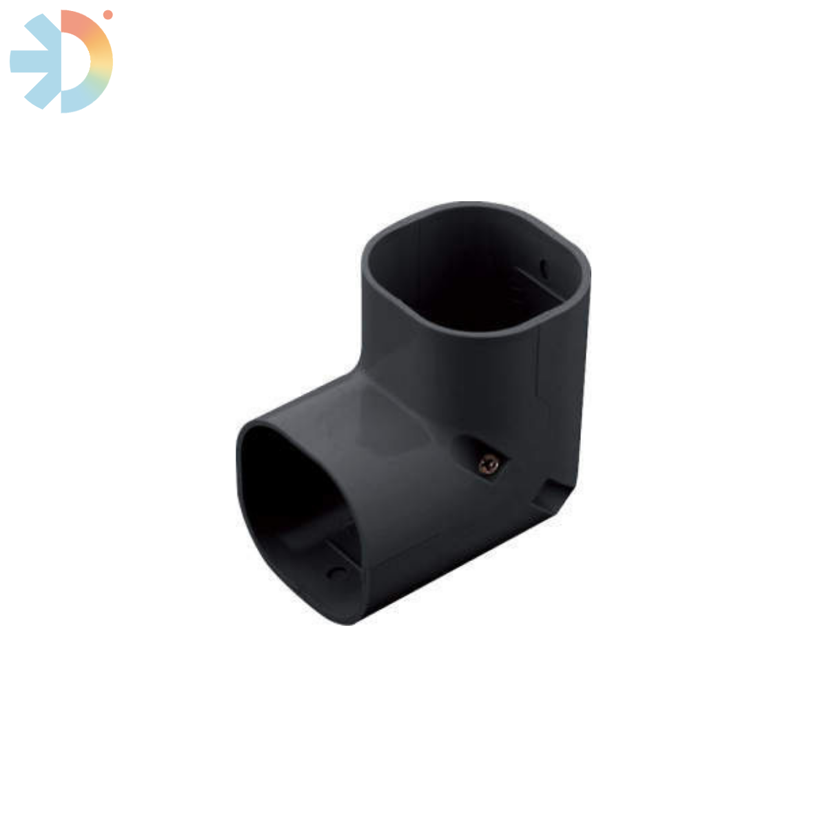 BLACK 90D VERTICAL ELBOW 100MM (4") INABA DENKO