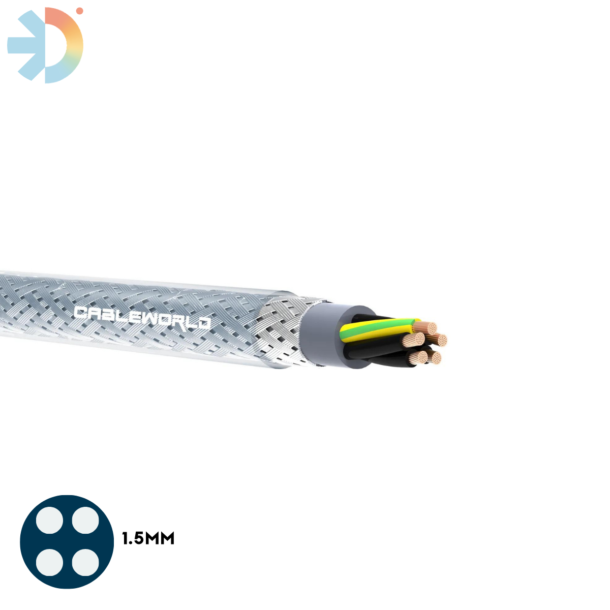 SY 4 CORE 1.5MM CLEAR CABLE